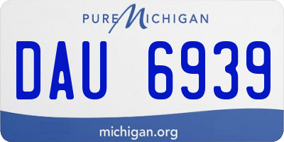 MI license plate DAU6939