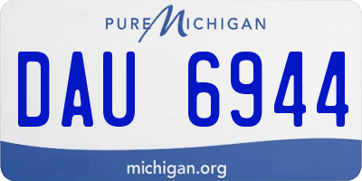 MI license plate DAU6944