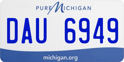 MI license plate DAU6949