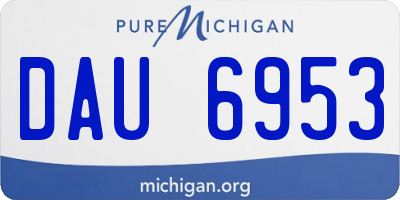 MI license plate DAU6953