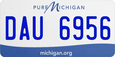 MI license plate DAU6956