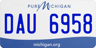 MI license plate DAU6958