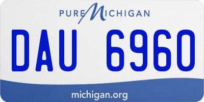 MI license plate DAU6960