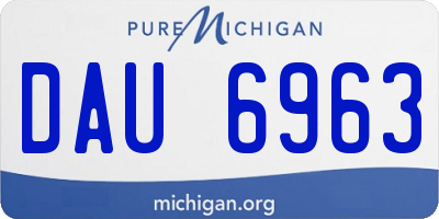 MI license plate DAU6963
