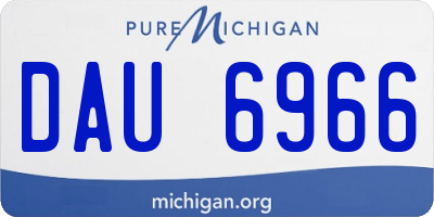 MI license plate DAU6966