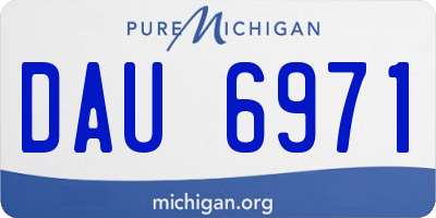 MI license plate DAU6971