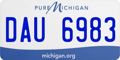 MI license plate DAU6983