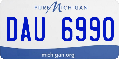 MI license plate DAU6990