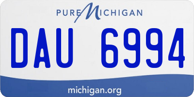 MI license plate DAU6994