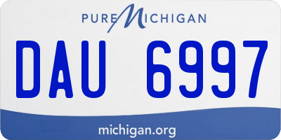 MI license plate DAU6997