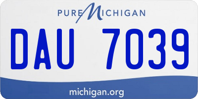 MI license plate DAU7039