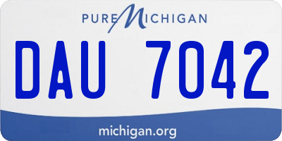 MI license plate DAU7042