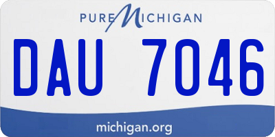 MI license plate DAU7046