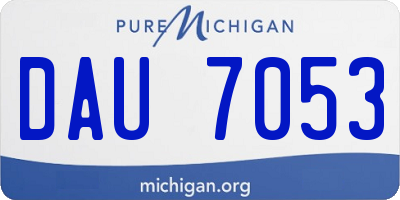 MI license plate DAU7053