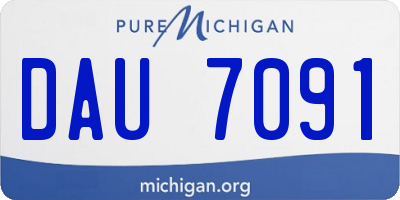 MI license plate DAU7091