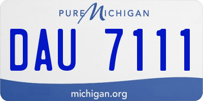 MI license plate DAU7111