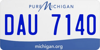 MI license plate DAU7140