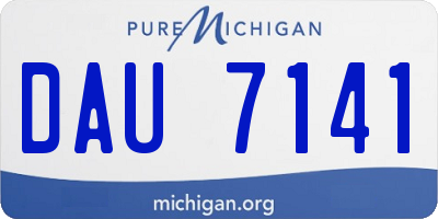 MI license plate DAU7141