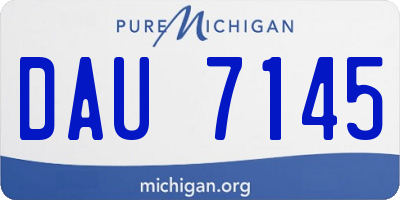 MI license plate DAU7145