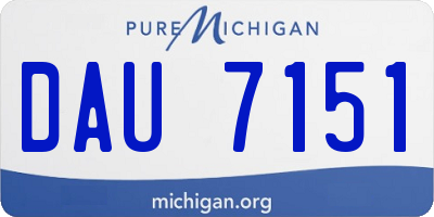 MI license plate DAU7151