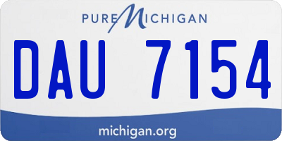 MI license plate DAU7154