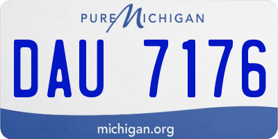 MI license plate DAU7176