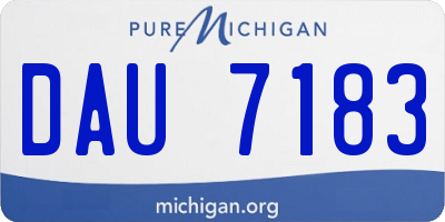 MI license plate DAU7183