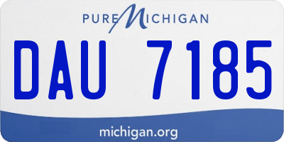 MI license plate DAU7185
