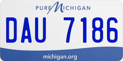 MI license plate DAU7186