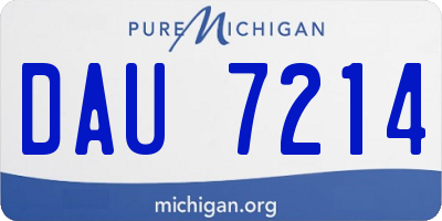 MI license plate DAU7214