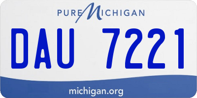 MI license plate DAU7221