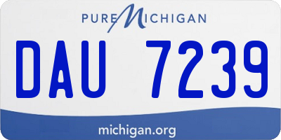 MI license plate DAU7239