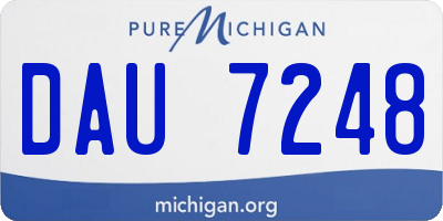 MI license plate DAU7248