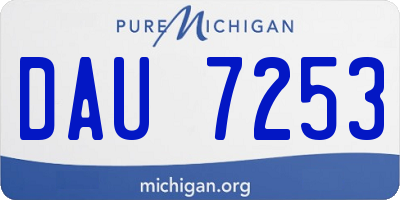 MI license plate DAU7253