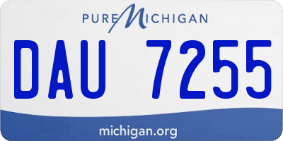 MI license plate DAU7255