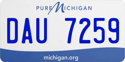 MI license plate DAU7259
