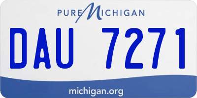 MI license plate DAU7271
