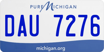 MI license plate DAU7276