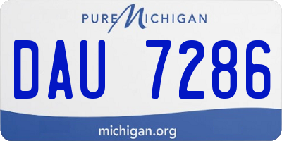 MI license plate DAU7286