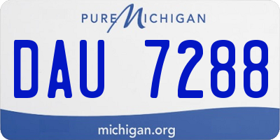 MI license plate DAU7288