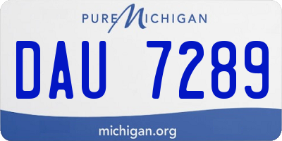 MI license plate DAU7289
