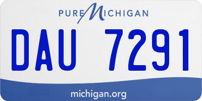 MI license plate DAU7291