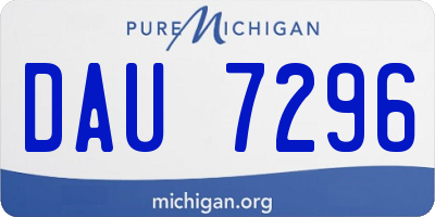 MI license plate DAU7296