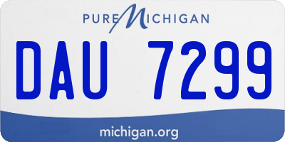 MI license plate DAU7299
