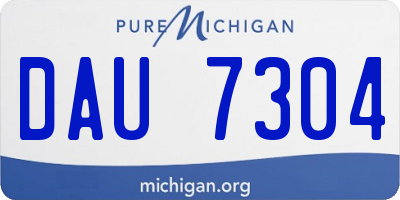 MI license plate DAU7304