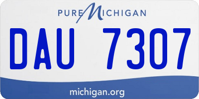 MI license plate DAU7307