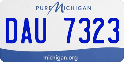 MI license plate DAU7323