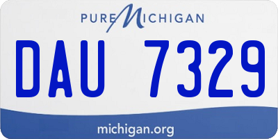 MI license plate DAU7329
