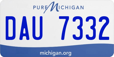 MI license plate DAU7332