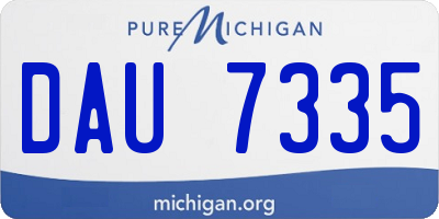 MI license plate DAU7335